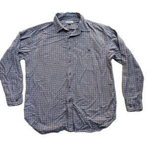 Tommy Bahama Silk Shirt Mens Large Green Gray Plaid